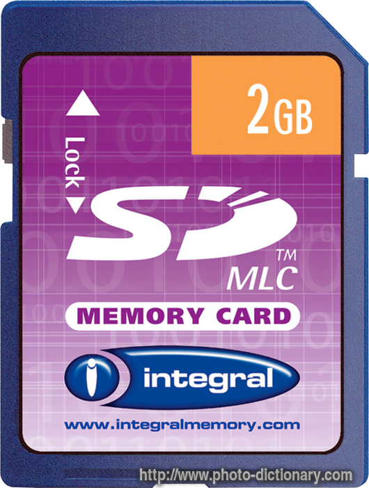 SD card - photo/picture definition - SD card word and phrase image